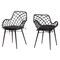 Baxton Studio Ballerina Modern Bohemian Black Finished Rattan and Metal 2-Piece Dining Chair Set, PR 231-2PC-12823-ZORO - alternate 1
